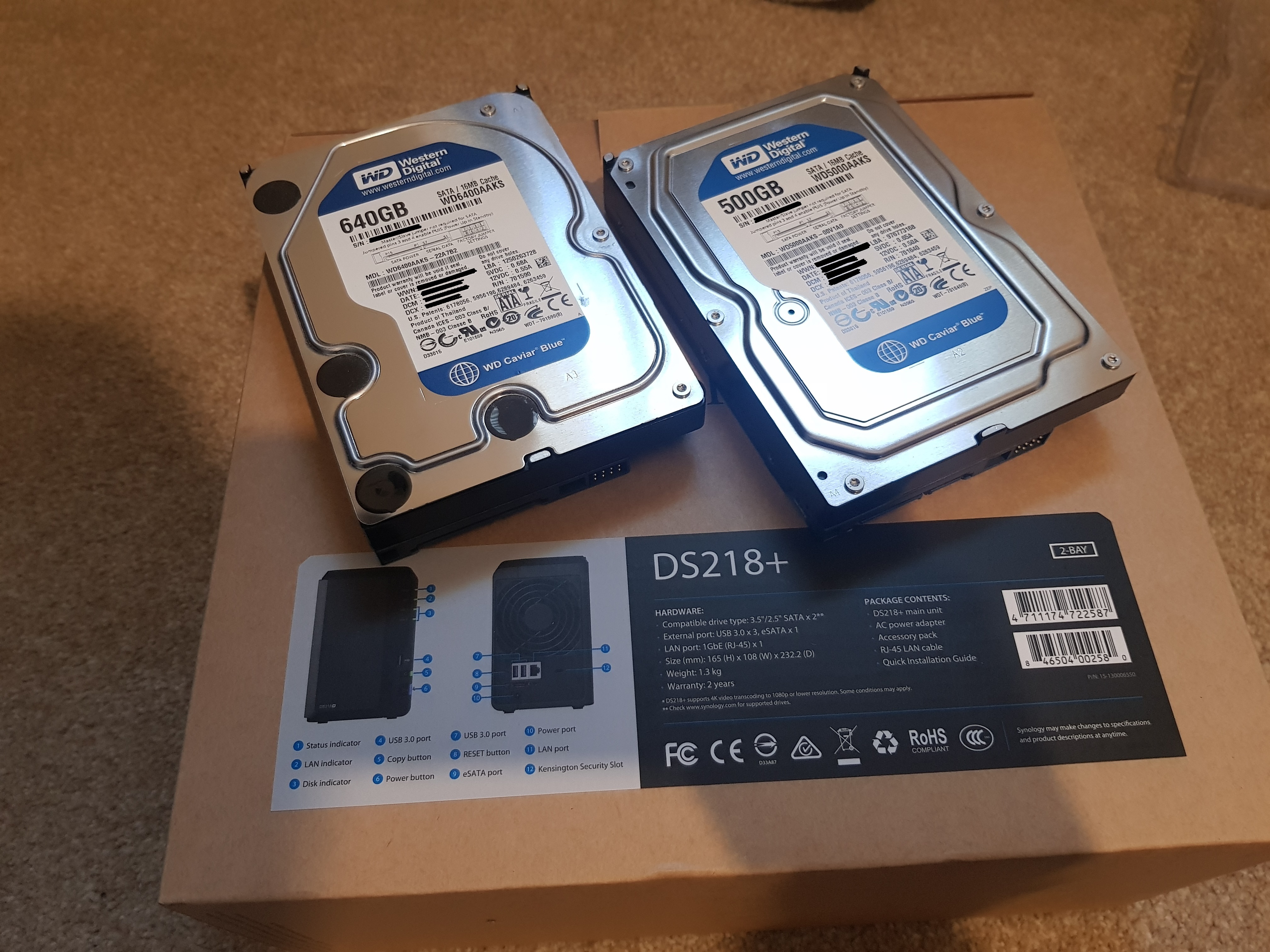 Read more about the article Synology DS218+ Unboxing and 8GB RAM upgrade